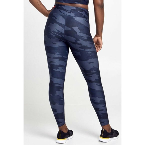 Soul by SoulCycle Camo‎ Printed Leggings Blue High Waist Logo Size S MSRP $88 - Picture 2 of 9